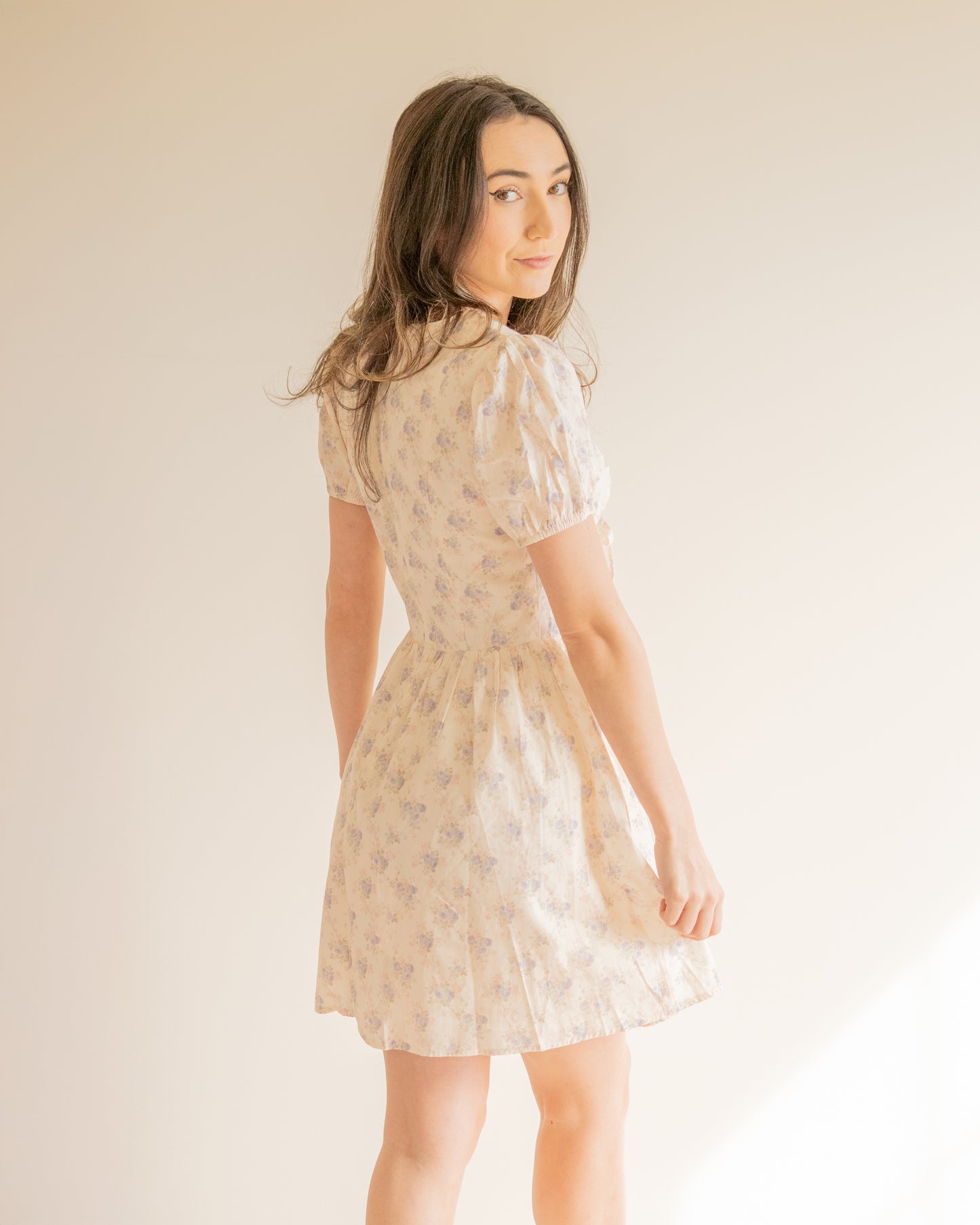 Lilac Lullaby Floral Mini Dress