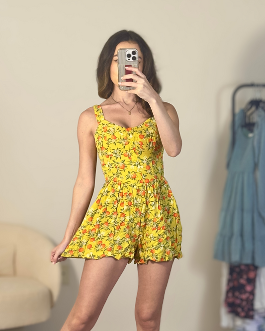 xs | wild fable tropical fruit romper