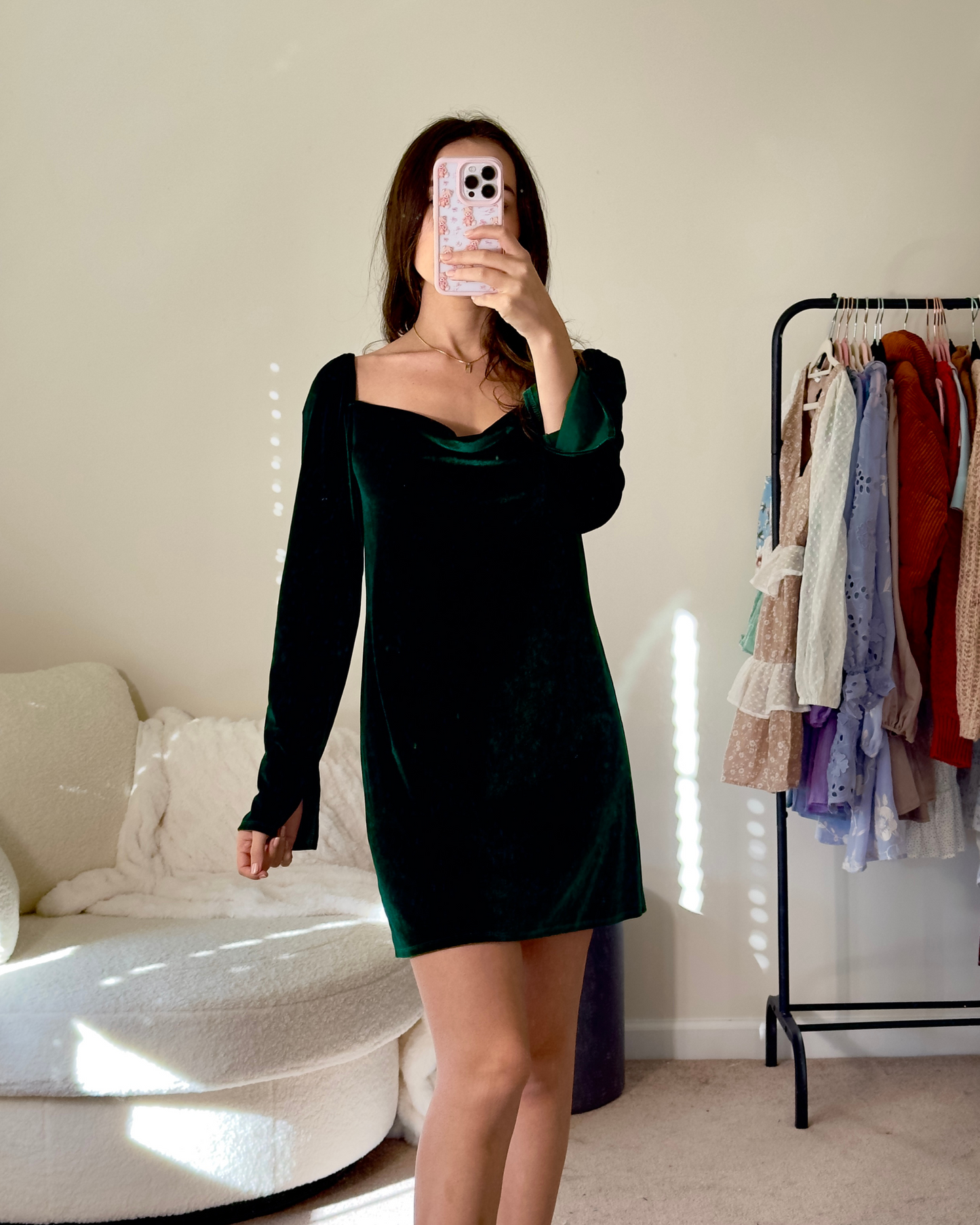 size 4 (fits like small) | princess polly emerald velvet dress