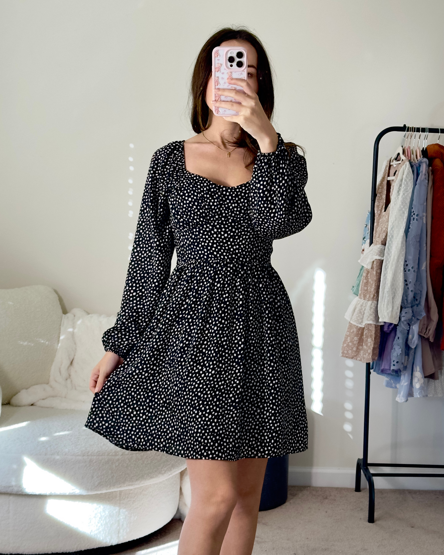 s | altar'd state patterned long sleeve mini dress