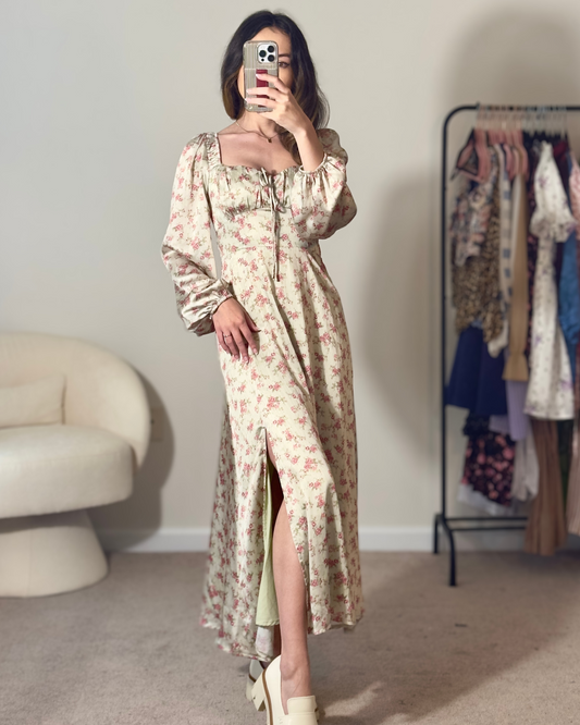 s | new with tags altar'd state olive floral dress