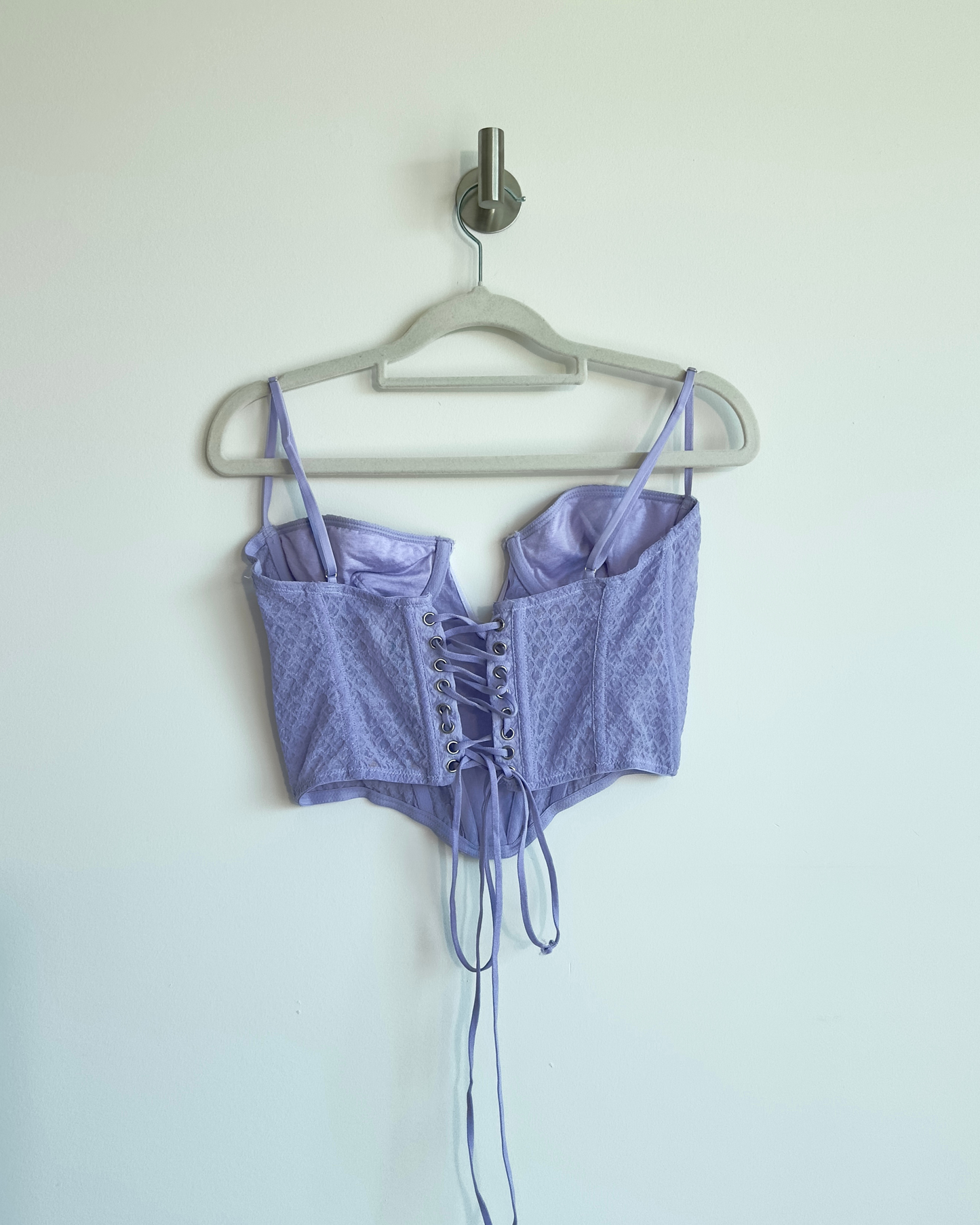 m | urban outfitters lilac lace corset bustier