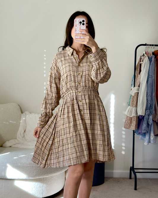 s | blupepper plaid mini dress