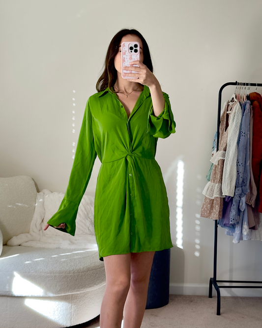 s | new with tags abercrombie & fitch green mini dress