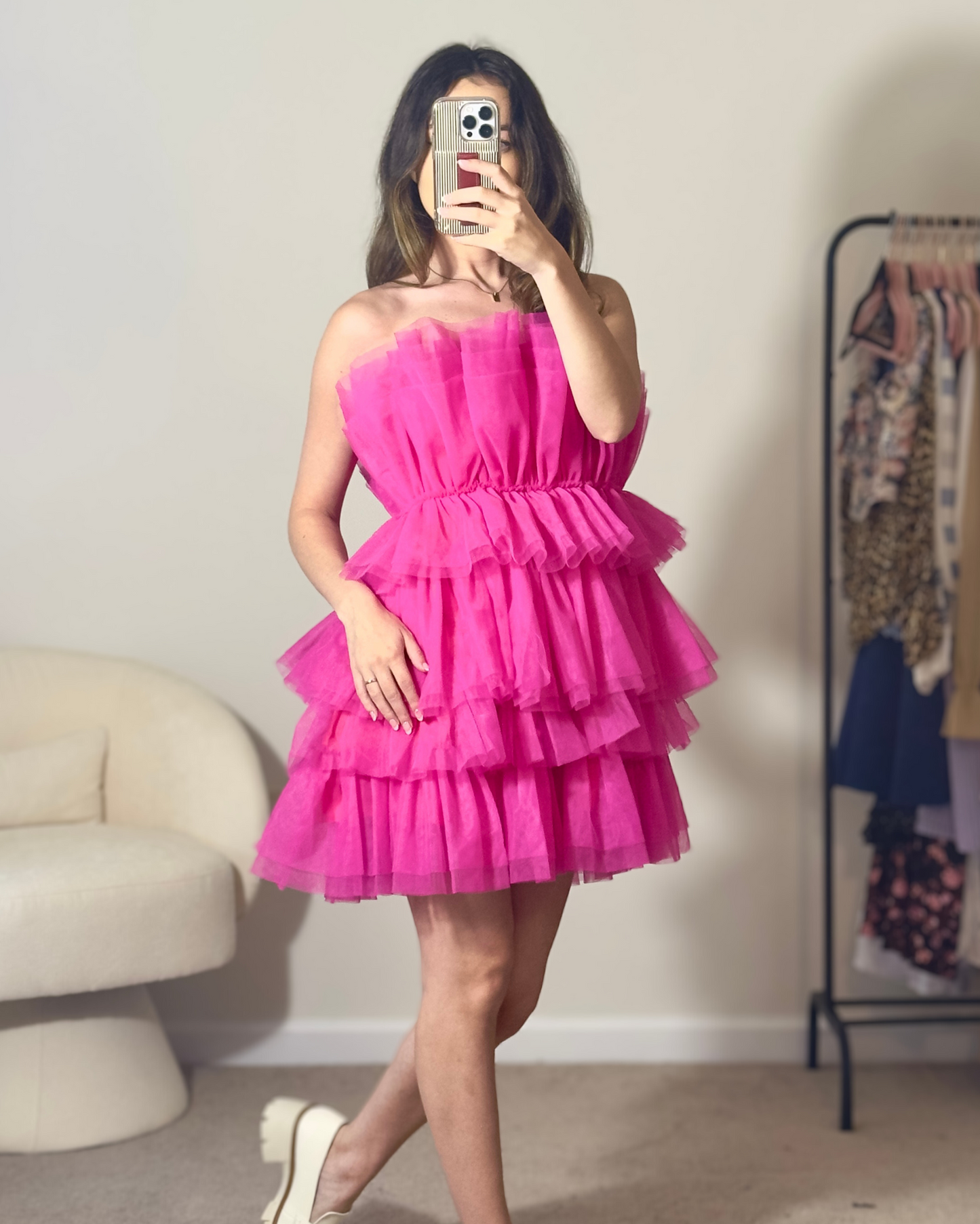 m | new with tags altar'd state Daria tulle dress in fuchsia