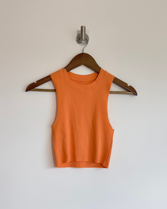 xs | aerie ribbed coral tank