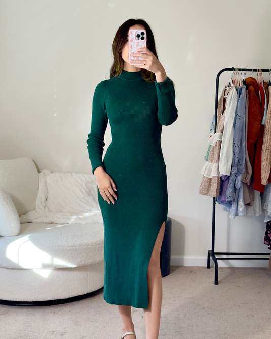 l | Windsor long sleeve ribbed body con dress