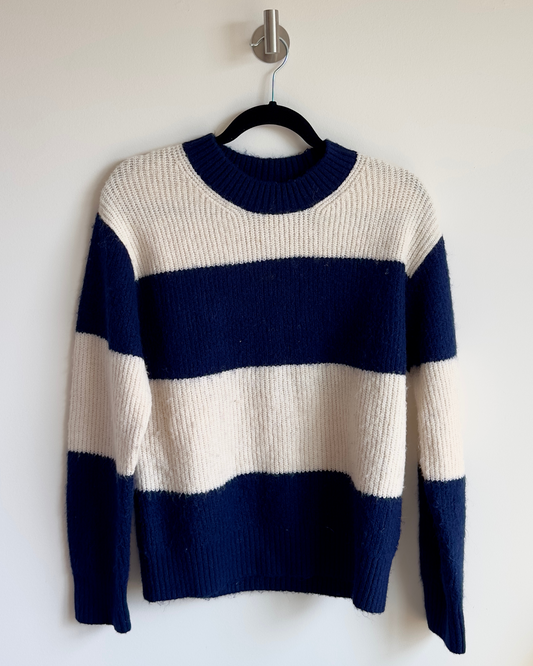 XS | h&m oversized striped sweater