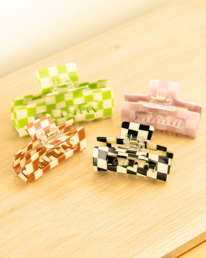 checkered claw clips