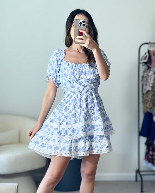 l | new with tags altar'd state blue & white dress