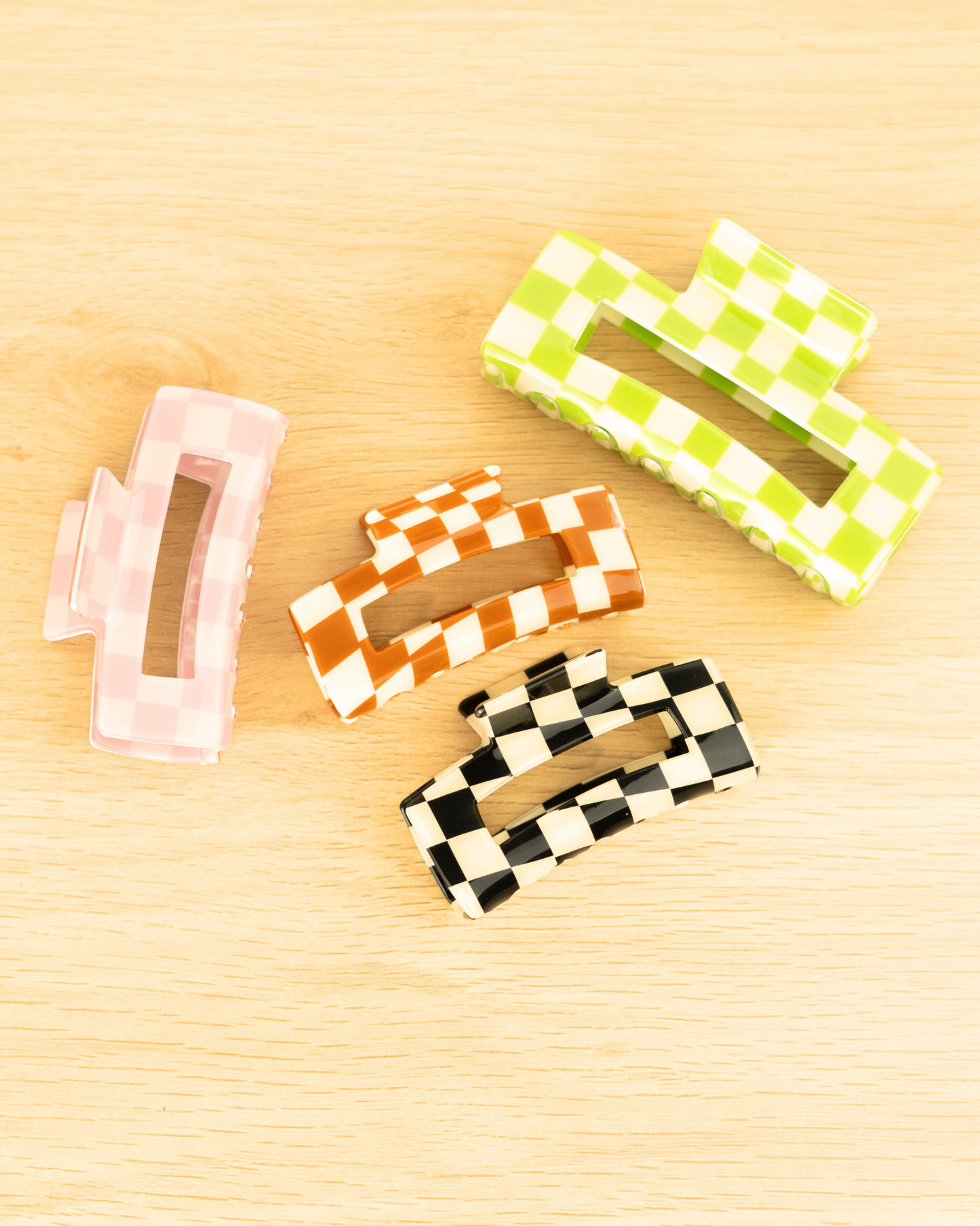 checkered claw clips