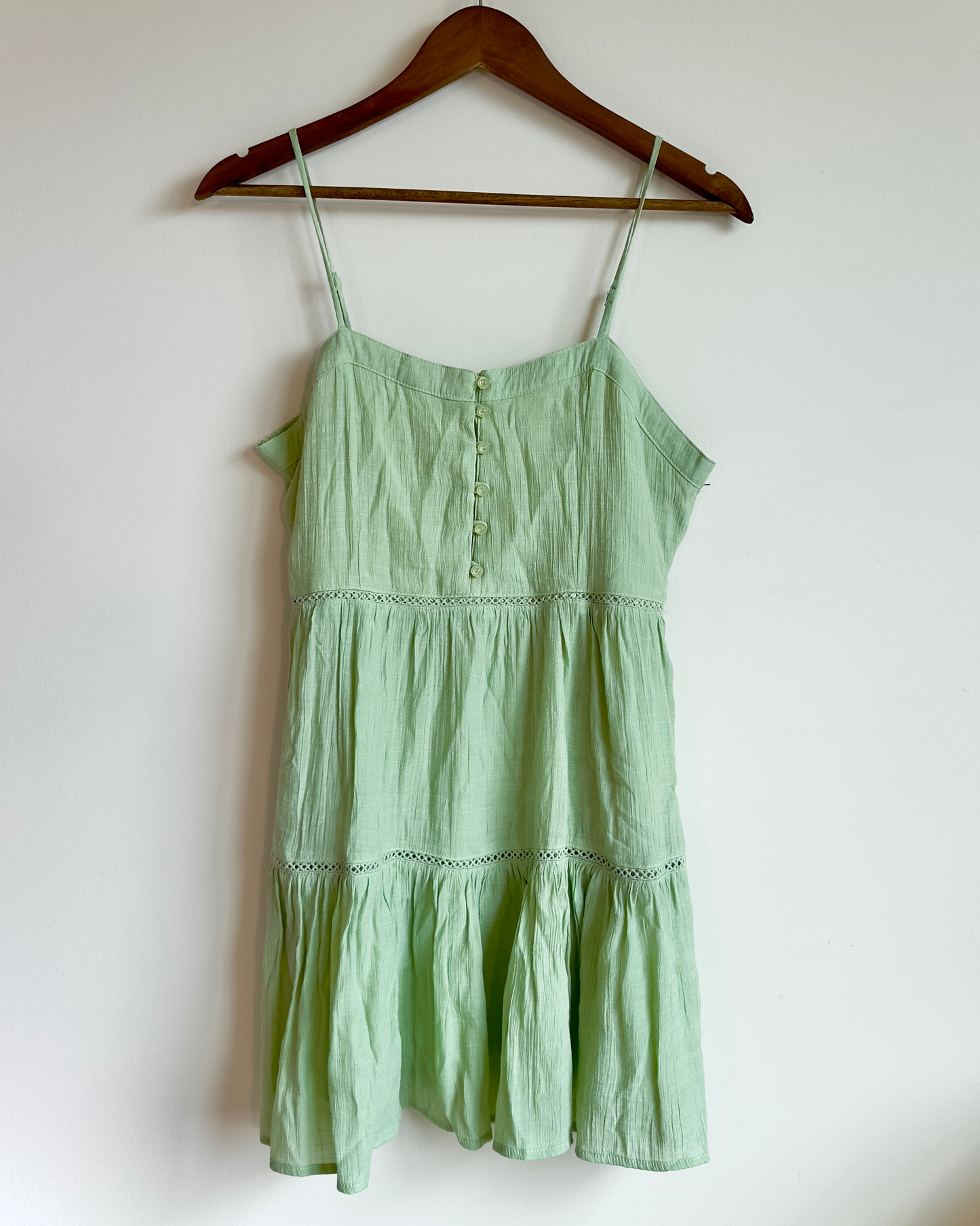 l | boutique spring green dress with adjustable straps