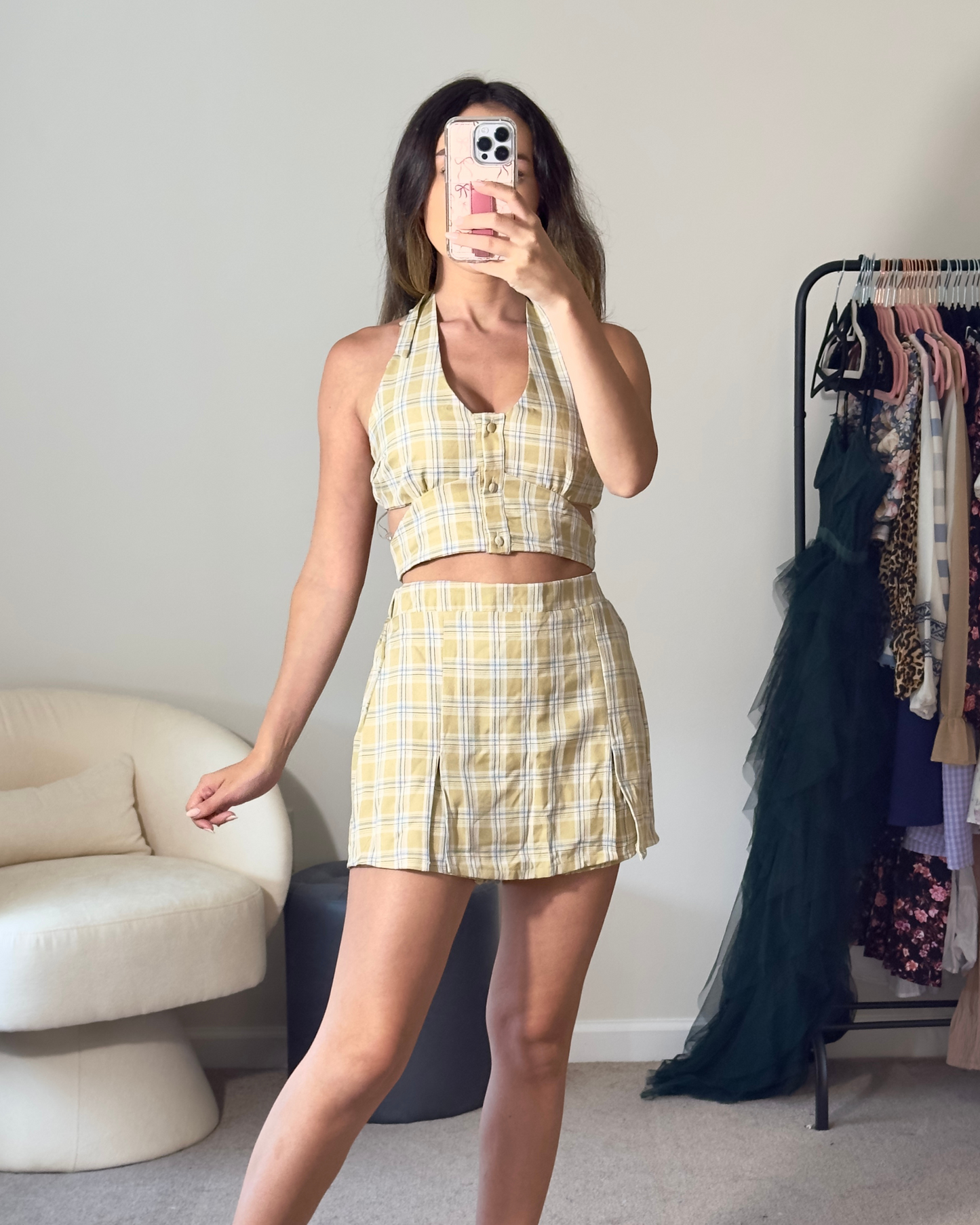 s, m | new plaid boutique 2 piece skort set