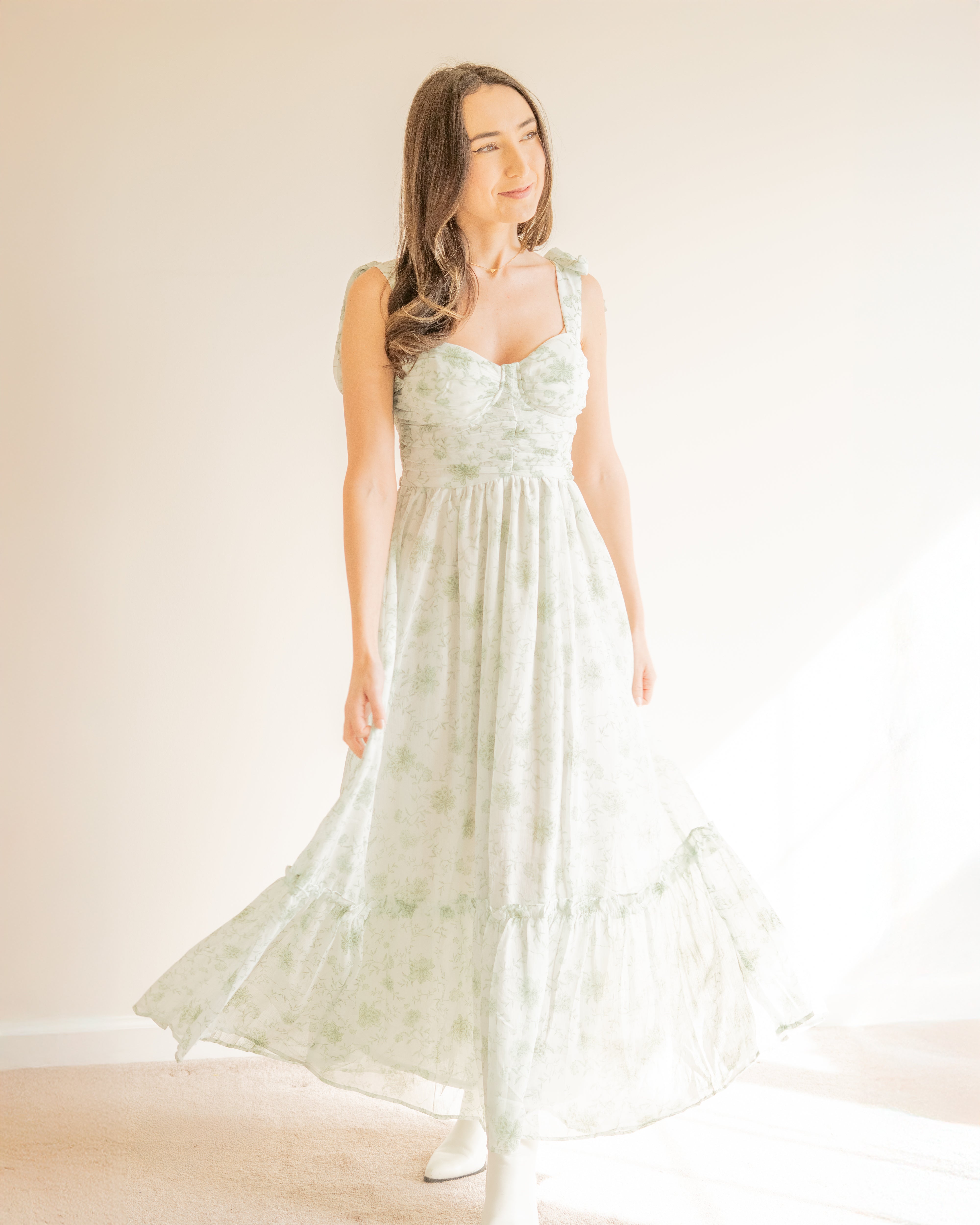 Wildflower Waltz Floral Midi Dress – Rye Bell