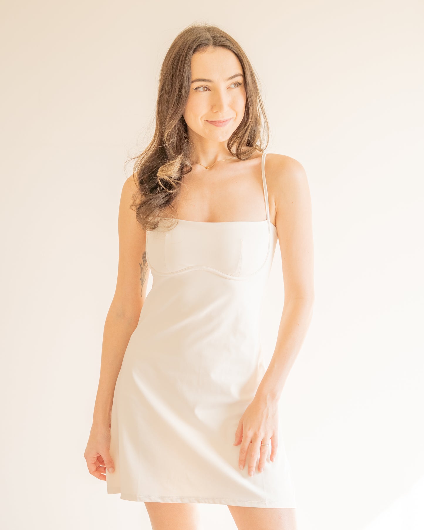 Amare Athletic Dress in Cream