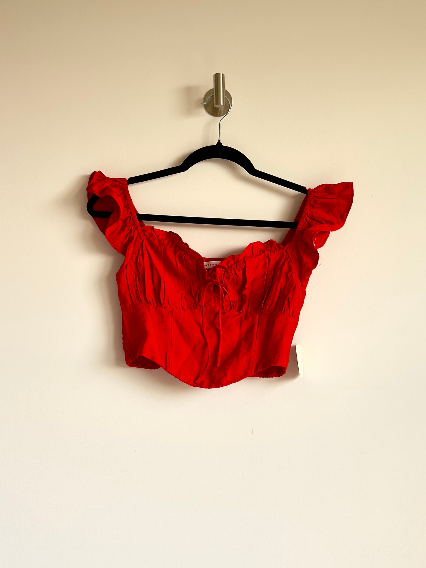 s | new with tags altar'd state red ruffle top