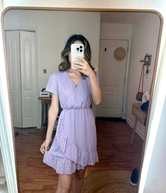 xs | francesca's lilac 2 pattern dress