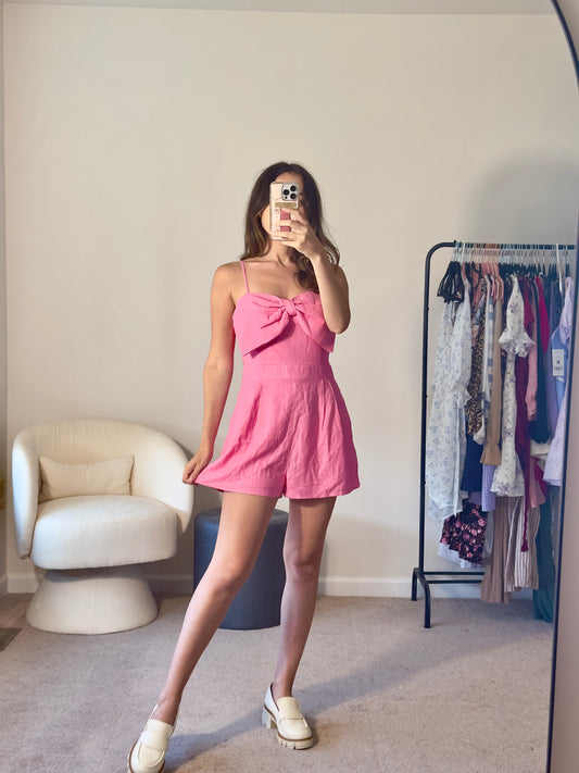 m | new with tags altar'd state viola romper in pink