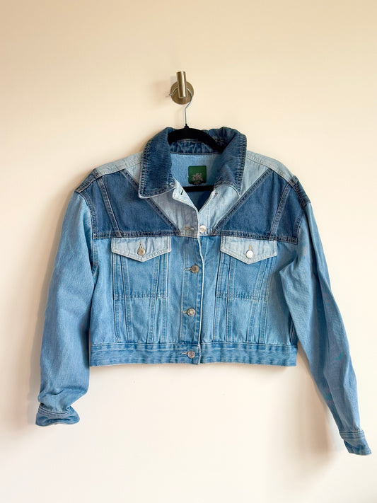 s | new without tags patchwork denim wild fable cropped jacket