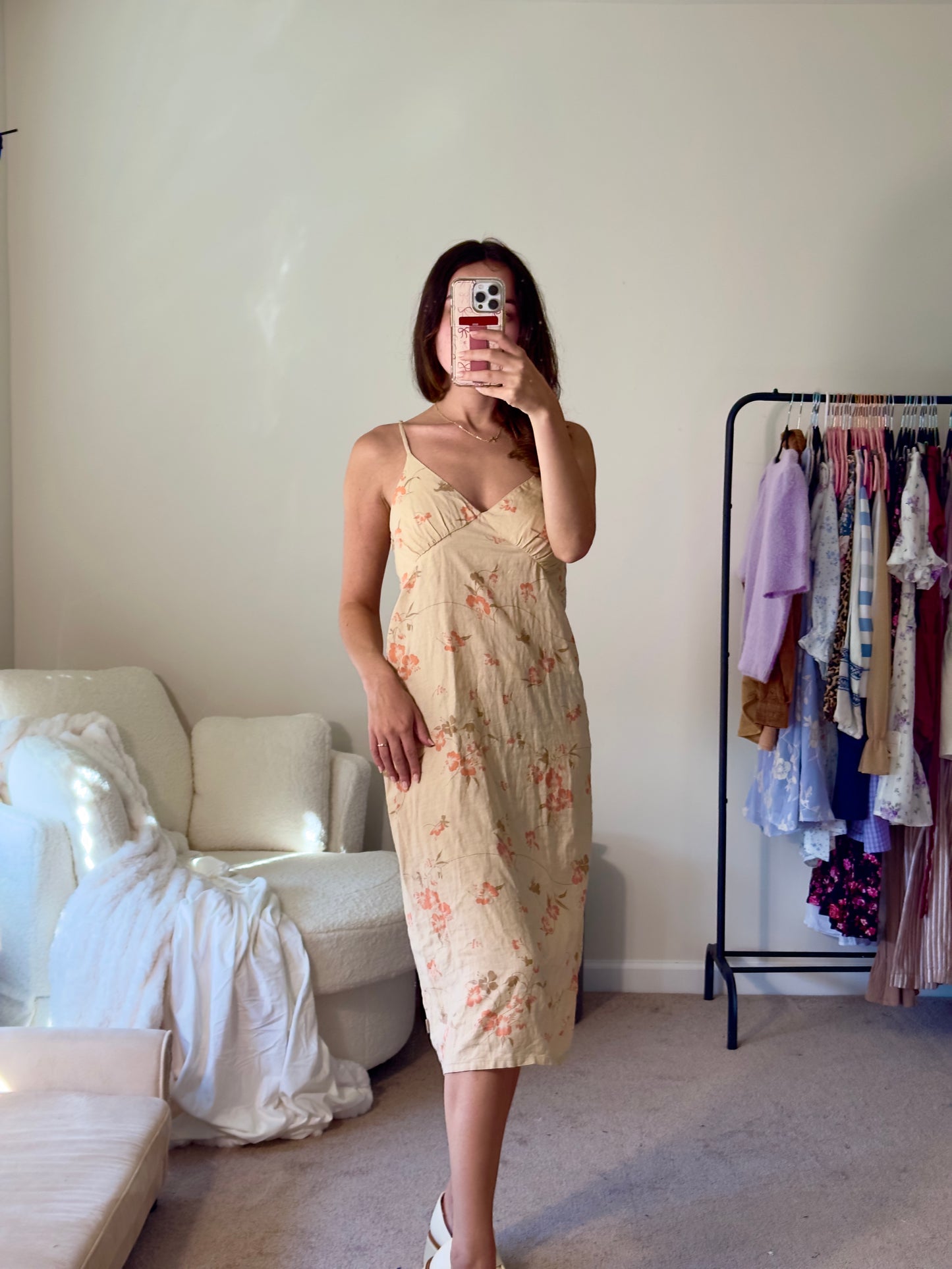 s | boutique floral midi dress