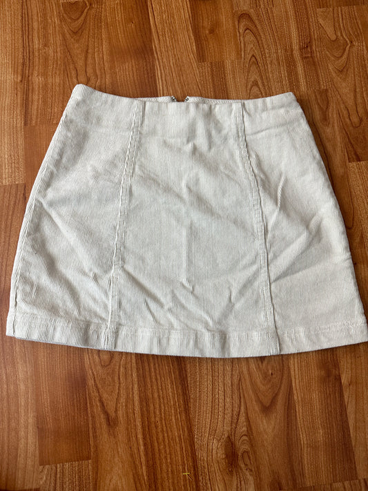 s | forever 21 cream corduroy skirt