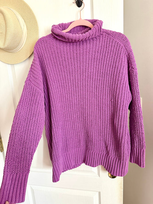 s | aerie chenille turtleneck sweater