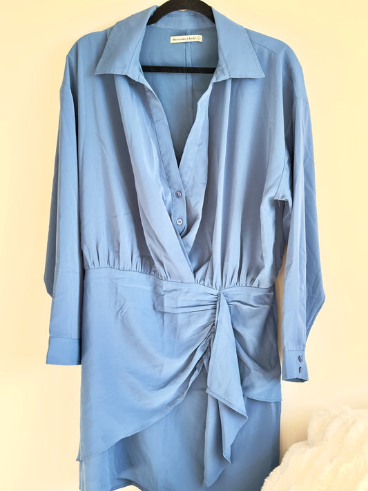 large tall | abercrombie & fitch new without tags blue long sleeve dress