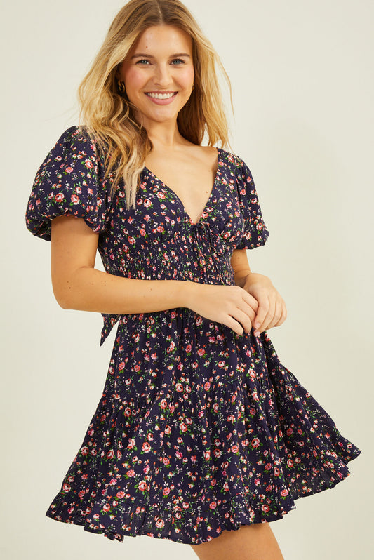 xs & large | new with tags altar'd state Raquel floral dress in navy