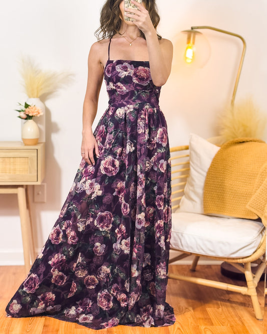 xs & m | new with tags altar'd state floral maxi dress lace back