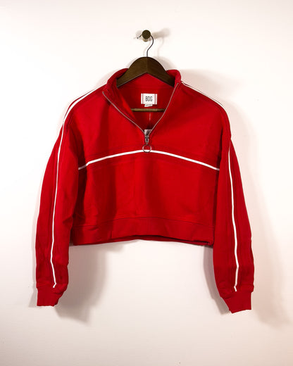 xs & s | new with tags urban outfitters red quarter zip pullover