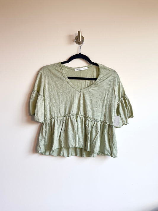 XS | new with tags altar'd state green ruffle blouse