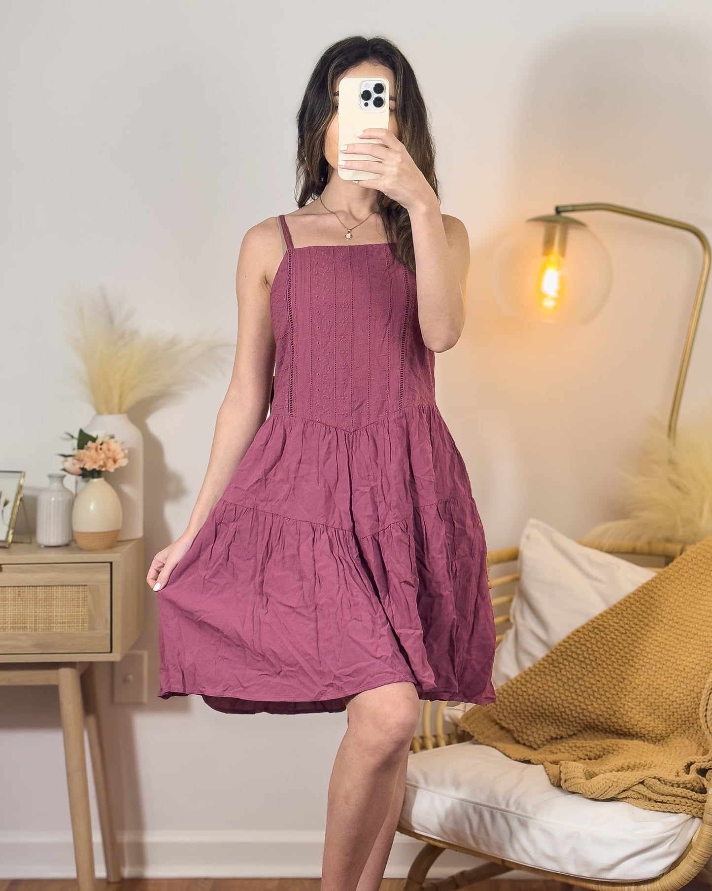 m | new with tags wild fable mauve relaxed fit dress