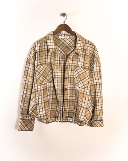 l | altar'd state new with tags button down neutral lightweight flannel