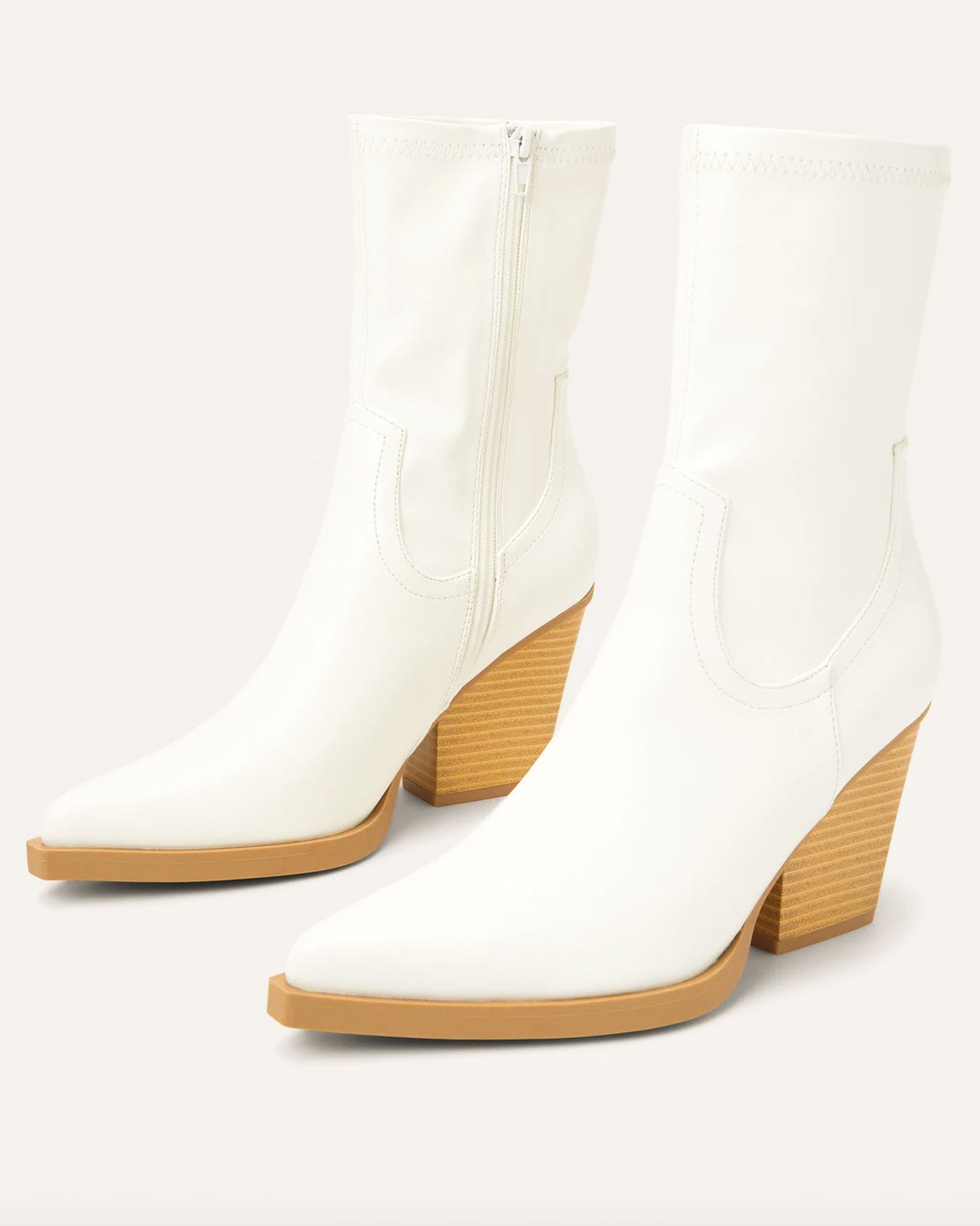 6, 6.5, 7 | lulu's new with box white pointed toe mid calf boots