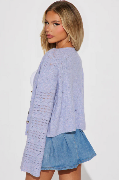 xs / s / m | new with tags lavender bell sleeve cardigan