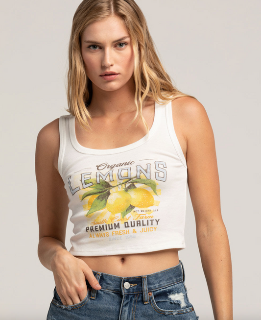 xs / s / m | tilly's new with tags lemon tank top