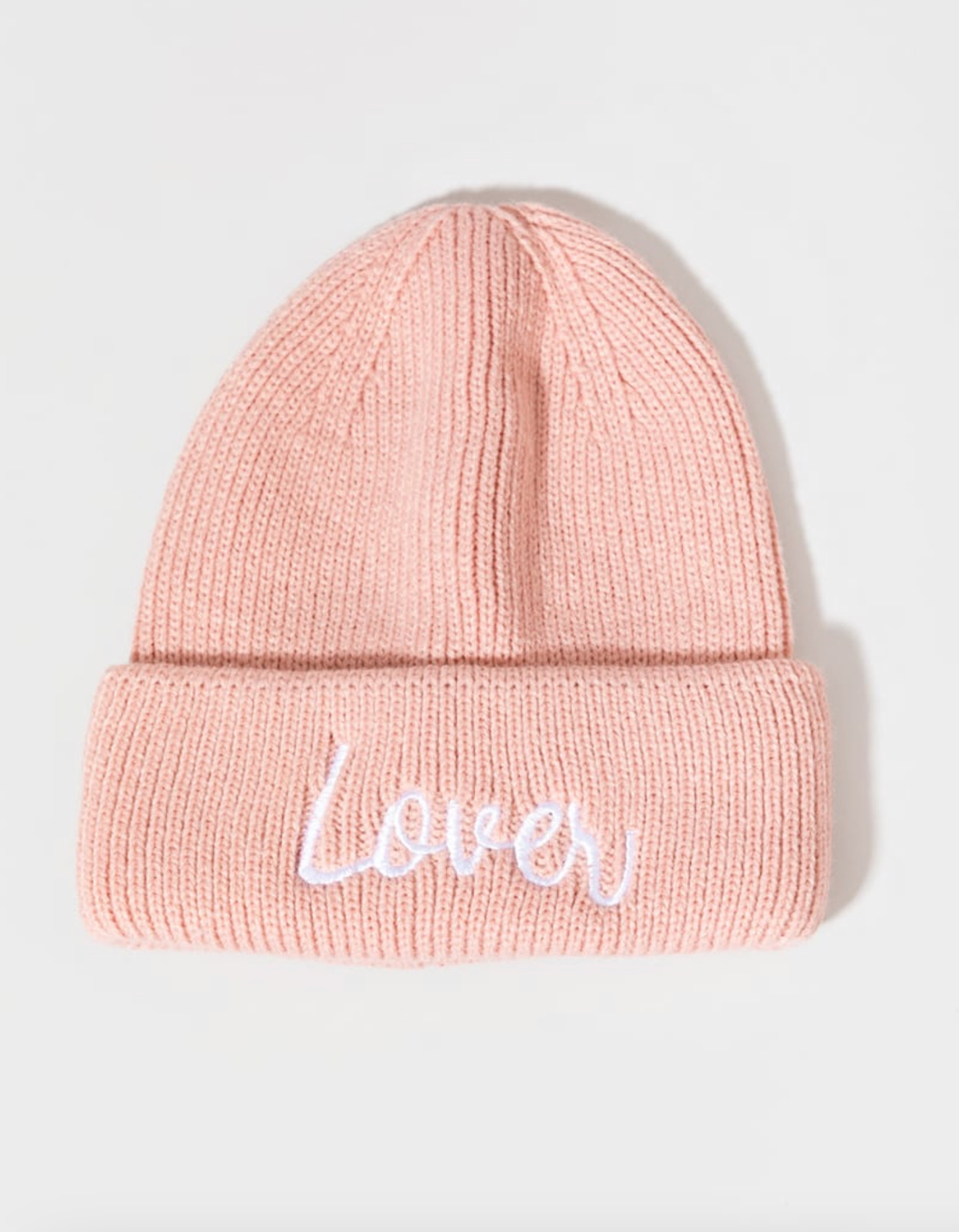 OS | new with tags francesca's "lover" embroidered cuff beanie