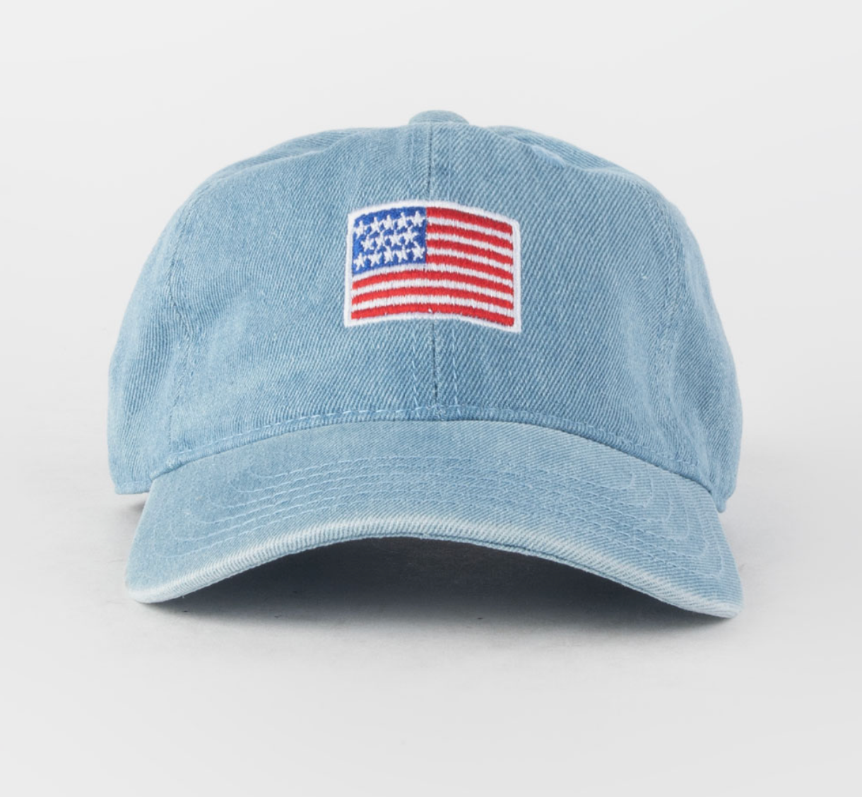 os | denim dad cap american flag