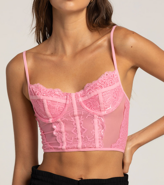 s & m | new with tags tilly's pink corset piece