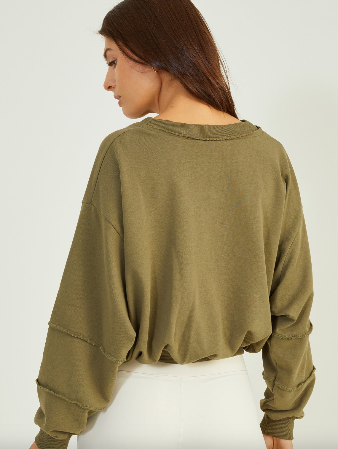 xs, s, xl | new with tags altar'd state drop shoulder lounge top in smokey olive