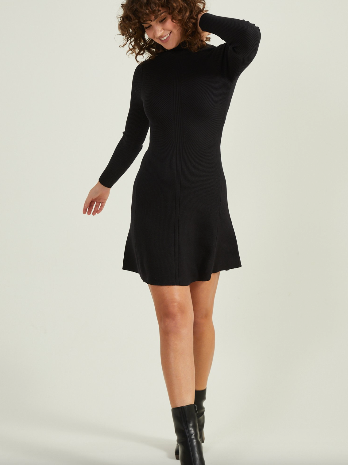 s | new with tags altar'd state black ribbed sweater dress