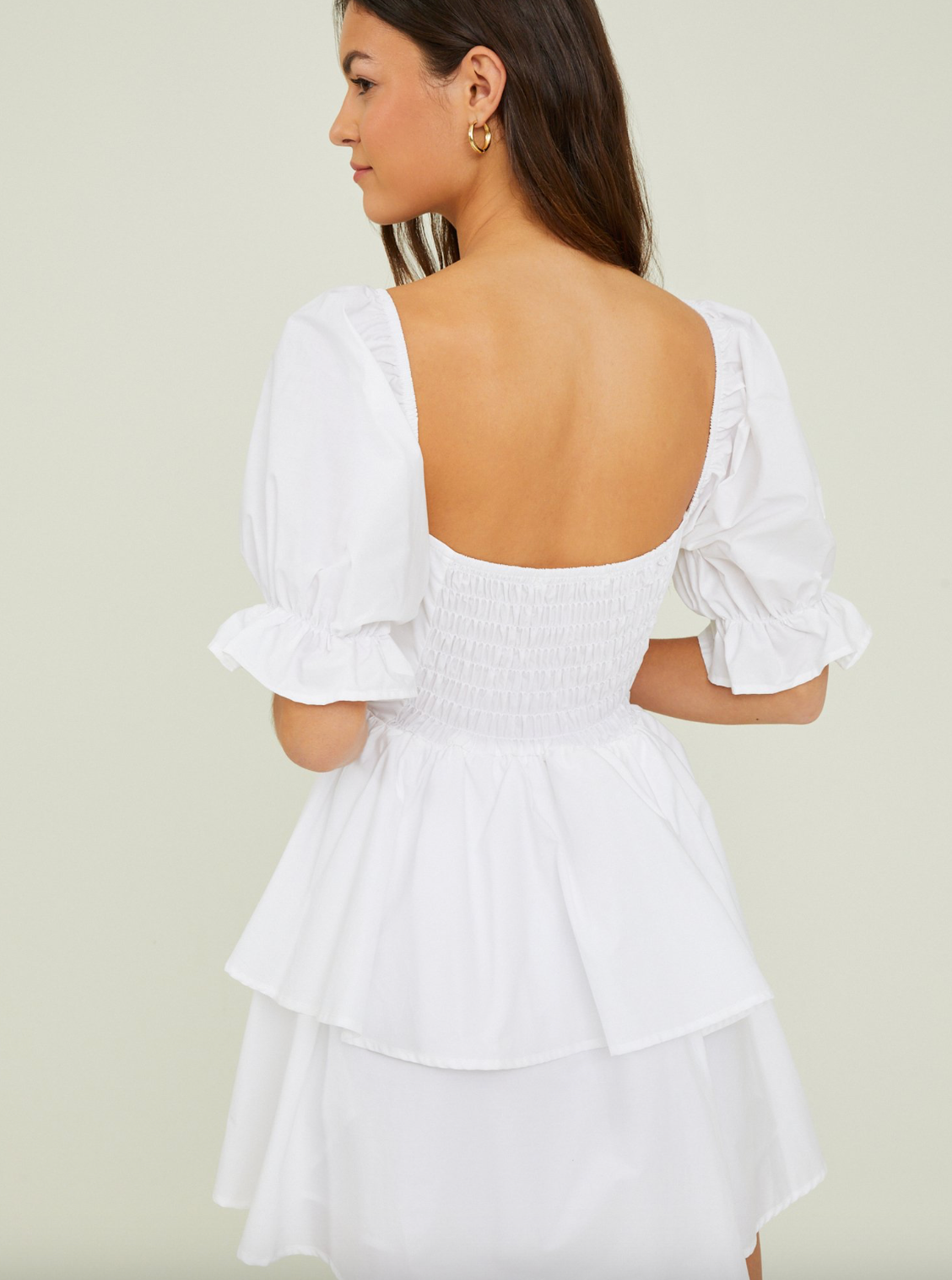 s & m | new with tags altar'd state white puff sleeve bustier dress