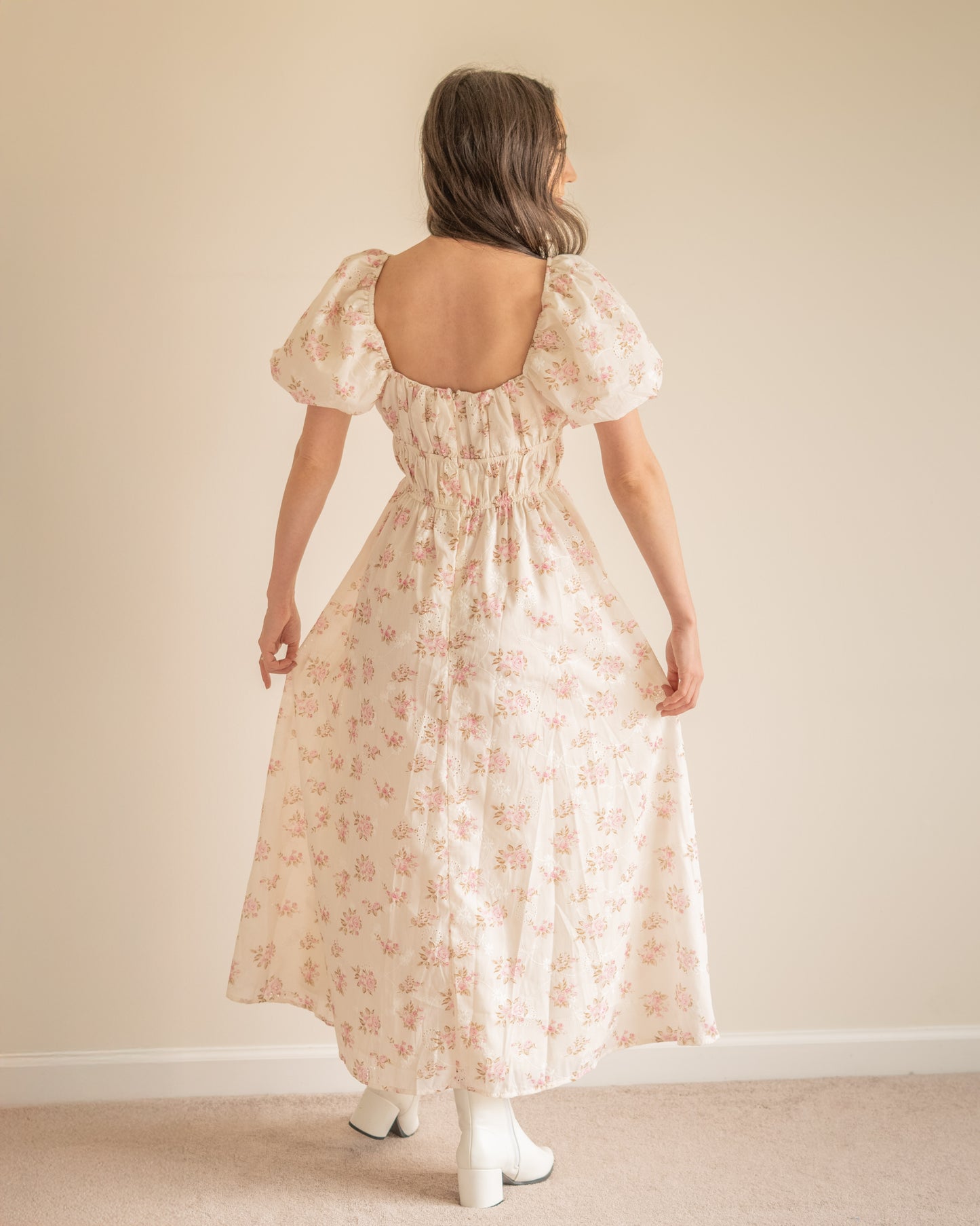 Rosewood Reverie Floral Midi Dress