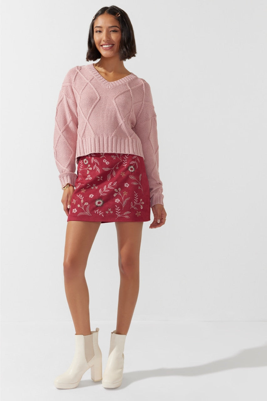 l & xl | new with tags francesca's cable knit sweater