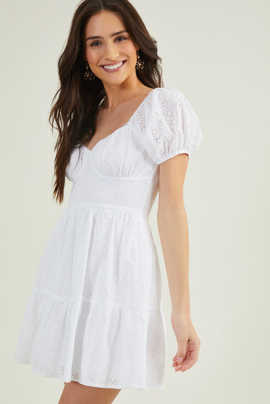 xs & small | new with tags altar'd state willow eyelet mini dress